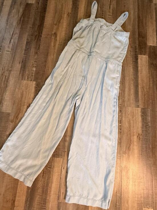 LOFT Pants - LOFT Light Blue Drawstring Jumpsuit M